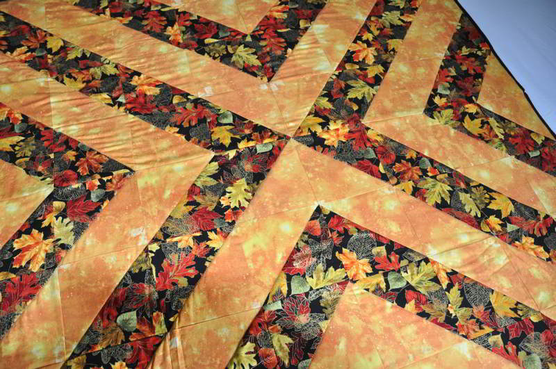 Close up showing the fabrics.