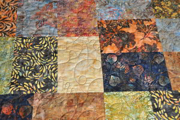 Close up of the fabrics.