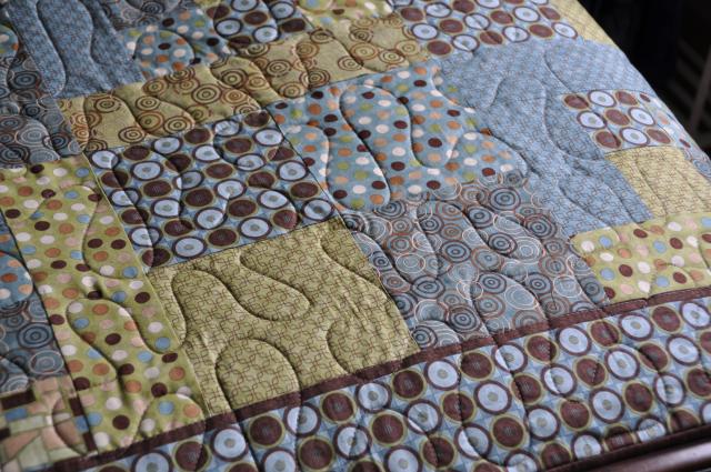 Close up of a portion of City Slicker #2 quilt.